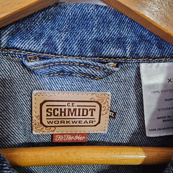 EUC CE SCHMIDT WORKWEAR JEAN JACKET SIZE XL - Picture 11 of 14